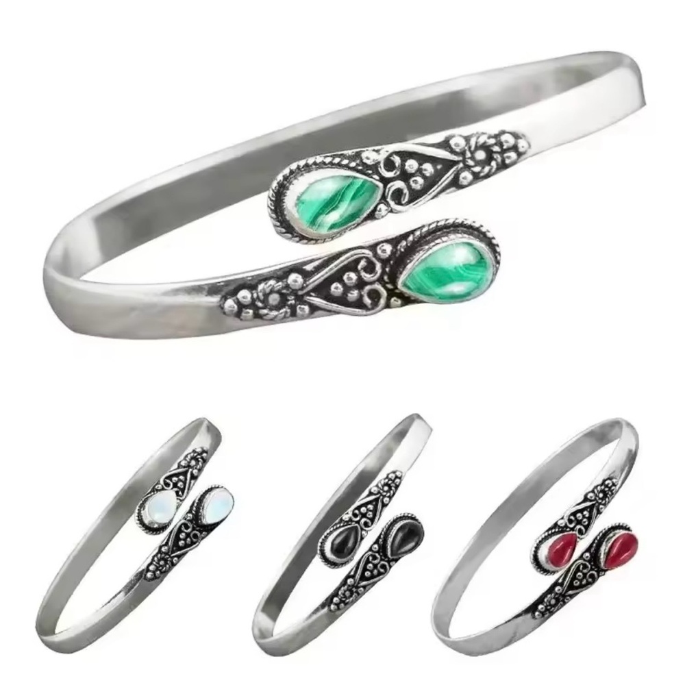 Lucky Brand Vintage Ethnic Style Carved Floral Adjustable Open Cuff Bracelet
